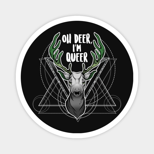 Aromantic Oh Deer I'm Queer Magnet by Psitta